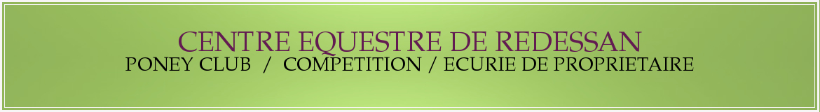 CENTRE EQUESTRE DE REDESSAN